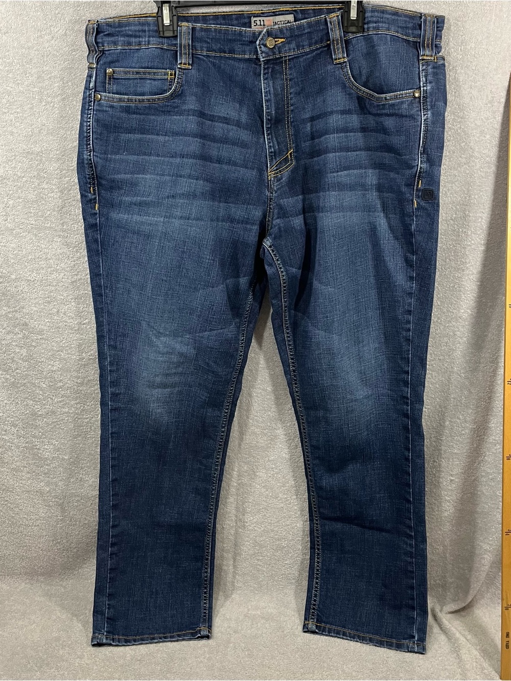 5.11 Tactical Defender Flex Slim Jeans Men 40x30 Blue Stretch Denim Dark Wash
